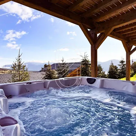 Agane Skis Aux Pieds Jacuzzi Et Vue Montagne * Les Angles